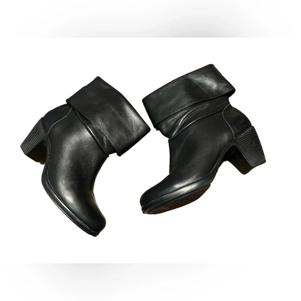 Dansko Shirley Platform Adjustable Cuff Boots Womens Size 37 Black